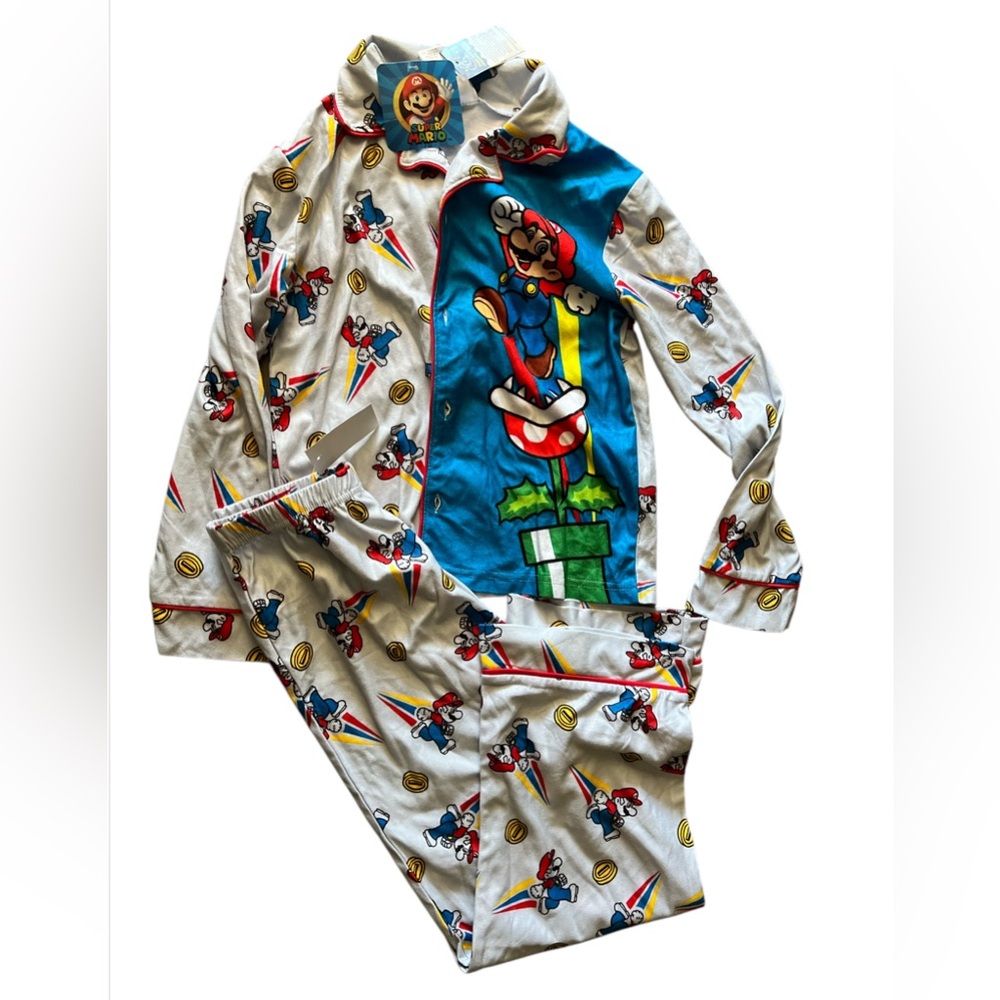 Mario pajamas NWT